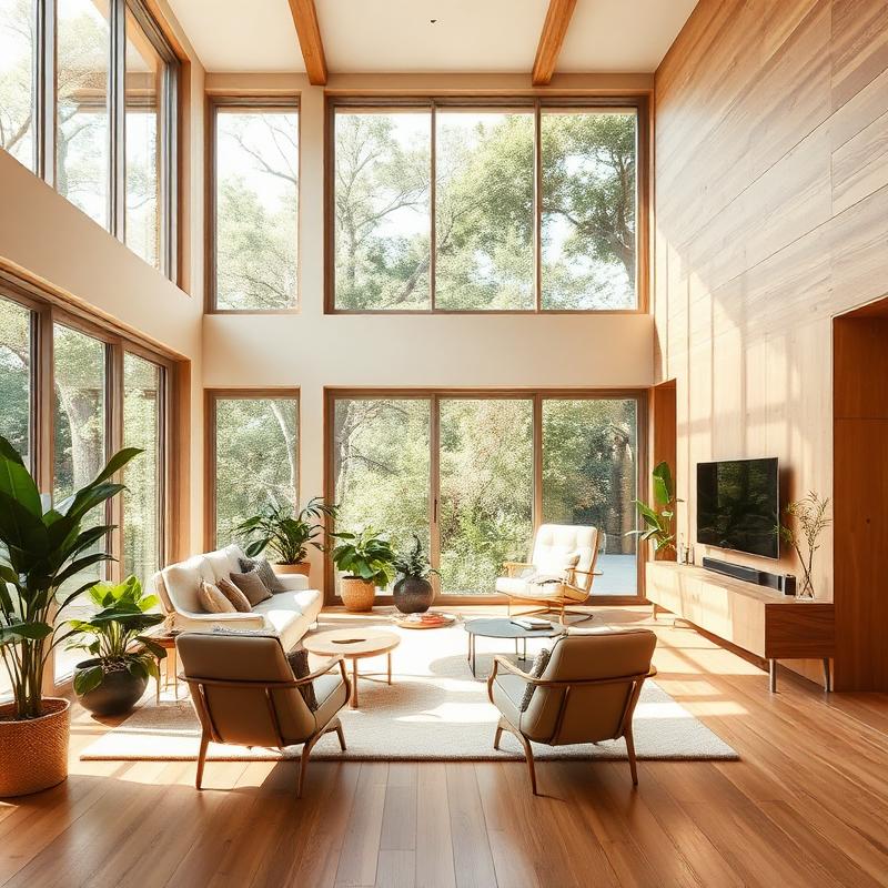 Modern sustainable home interior